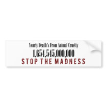 Animal Cruelty Statistics Bumper Sticker bumper stickers by jaisjewels Animal Cruelty Statistics Bumper Sticker bumper stickers