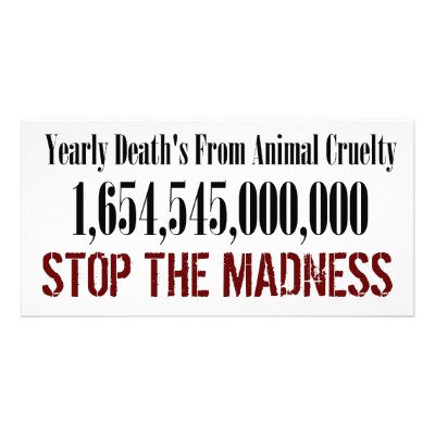 Animal Cruelty Statistics Card Photo Cards by jaisjewels
