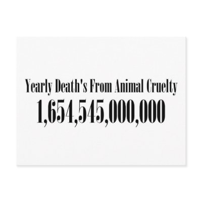 Animal Cruelty Statistics Postcard by jaisjewels