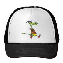 animal divertido tonto del dibujo animado del laga gorros  