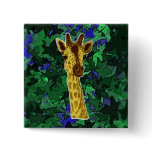 Animal - Giraffe (with backdrop) Pinback Buttons