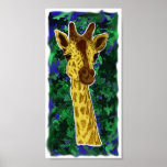 Animal - Giraffe (with backdrop) Posters
