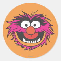 Animal Head Round Stickers