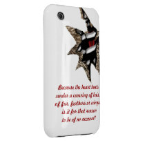 Animal Heart Black Berry Case Iphone 3 Case