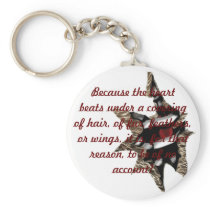 Animal Heart Key Ring Keychains