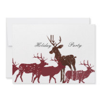 Animal Holiday Snow invitations