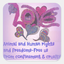 Animal & Human Rights Stickers