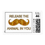 Animal In You Tiger Stripe Mustache Stamps