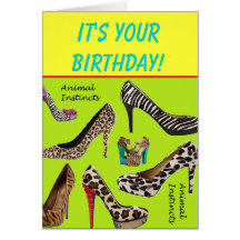 Animal Instincts - Happy Birthday Card