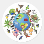 Animal Kingdom Round Stickers