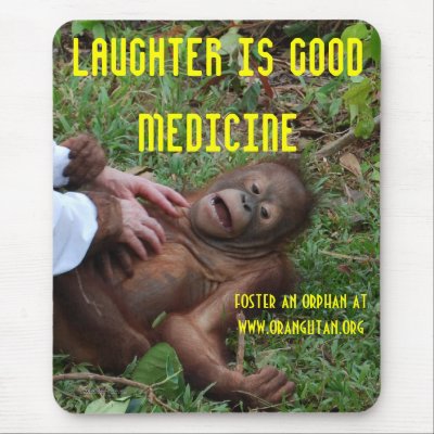Animal Laughter is Medicine Mousepad by Rebecca_Reeder