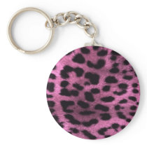 Animal leopard print - pink keychains