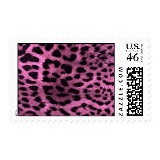 Animal leopard print - pink postage