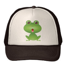 Animal lindo anfibio del dibujo animado de las ran gorros  