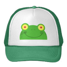 Animal lindo feliz anfibio del dibujo animado de l gorra