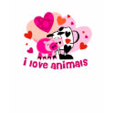 Animal Love Dark t-shirts by smallhandsdesigns Animal Love Dark t-shirts