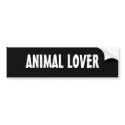 ANIMAL LOVER bumper stickers