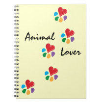 Animal Lover_Heart-Paw Footprints notebooks