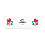 Animal Lover_Heart-Paw Return Address Labels