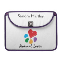 Animal Lover_Heart-Paw personalized macbook sleeves