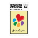 Animal Lover_Heart-Paw postage postage by Artful_Animalz Animal Lover_Heart-Paw postage postage