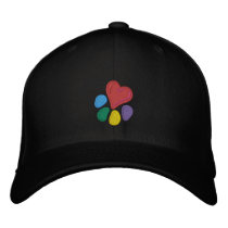 Animal Lover_Heart-Paw (w/ highlights) embroidered hats
