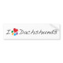 Animal Lover_I Heart Dachshunds Bumper Sticker