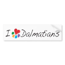 Animal Lover_I Heart Dalmatians bumper stickers