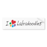 Animal Lover_I Heart Labradoodles Bumper Stickers