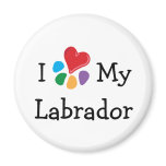 Animal Lover_I Heart Labradors Refrigerator Magnets