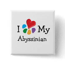 Animal Lover_I Heart My Abyssinian buttons