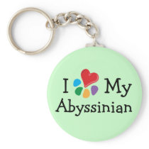 Animal Lover_I Heart My Abyssinian keychains