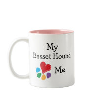 Animal Lover_I Heart My Basset Hound mugs