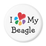 Animal Lover_I Heart My Beagle Magnets