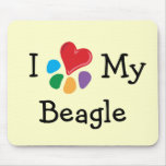 Animal Lover_I Heart My Beagle Mouse Mats