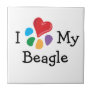 Animal Lover_I Heart My Beagle Ceramic Tile