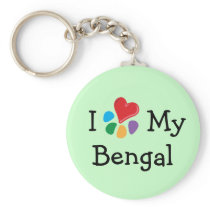 Animal Lover_I Heart My Bengal keychains