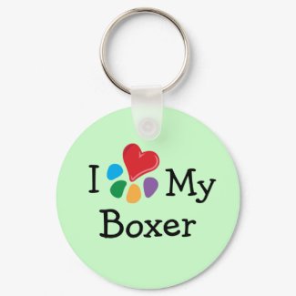 Animal Lover_I Heart My Boxer keychain