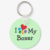 Animal Lover_I Heart My Boxer keychains by Artful_Animalz Animal Lover_I Heart My Boxer keychains