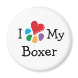 Animal Lover_I Heart My Boxer Fridge Magnet