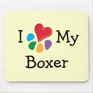 Animal Lover_I Heart My Boxer mousepad
