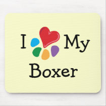 Animal Lover_I Heart My Boxer mousepads