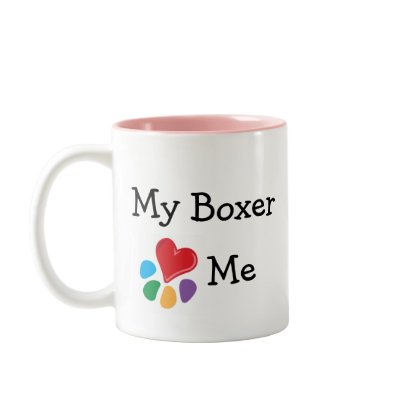 Animal Lover_I Heart My Boxer Mugs by Artful_Animalz