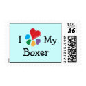 Animal Lover_I Heart My Boxer postage postage