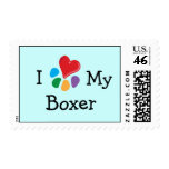 Animal Lover_I Heart My Boxer postage