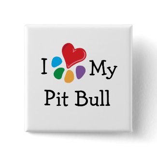 Animal Lover_I Heart My Bulldog button