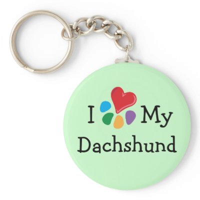 Animal Lover_I Heart My Dachshund Key Chains by Artful_Animalz