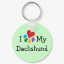 Animal Lover_I Heart My Dachshund keychains