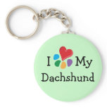Animal Lover_I Heart My Dachshund Key Chains