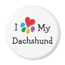 Animal Lover_I Heart My Dachshund magnets